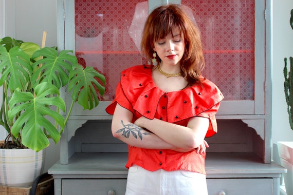 RARE Vintage Spring Top 80s / DE40 M / Watermelon