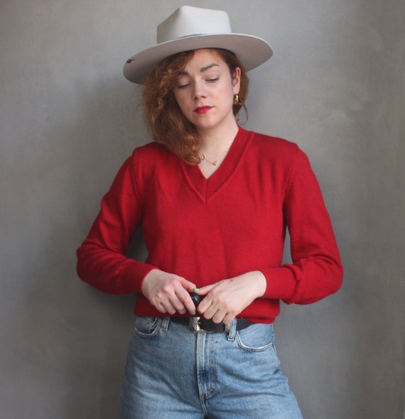 Vintage Zegna Jumper 90s / S / Deep Red 