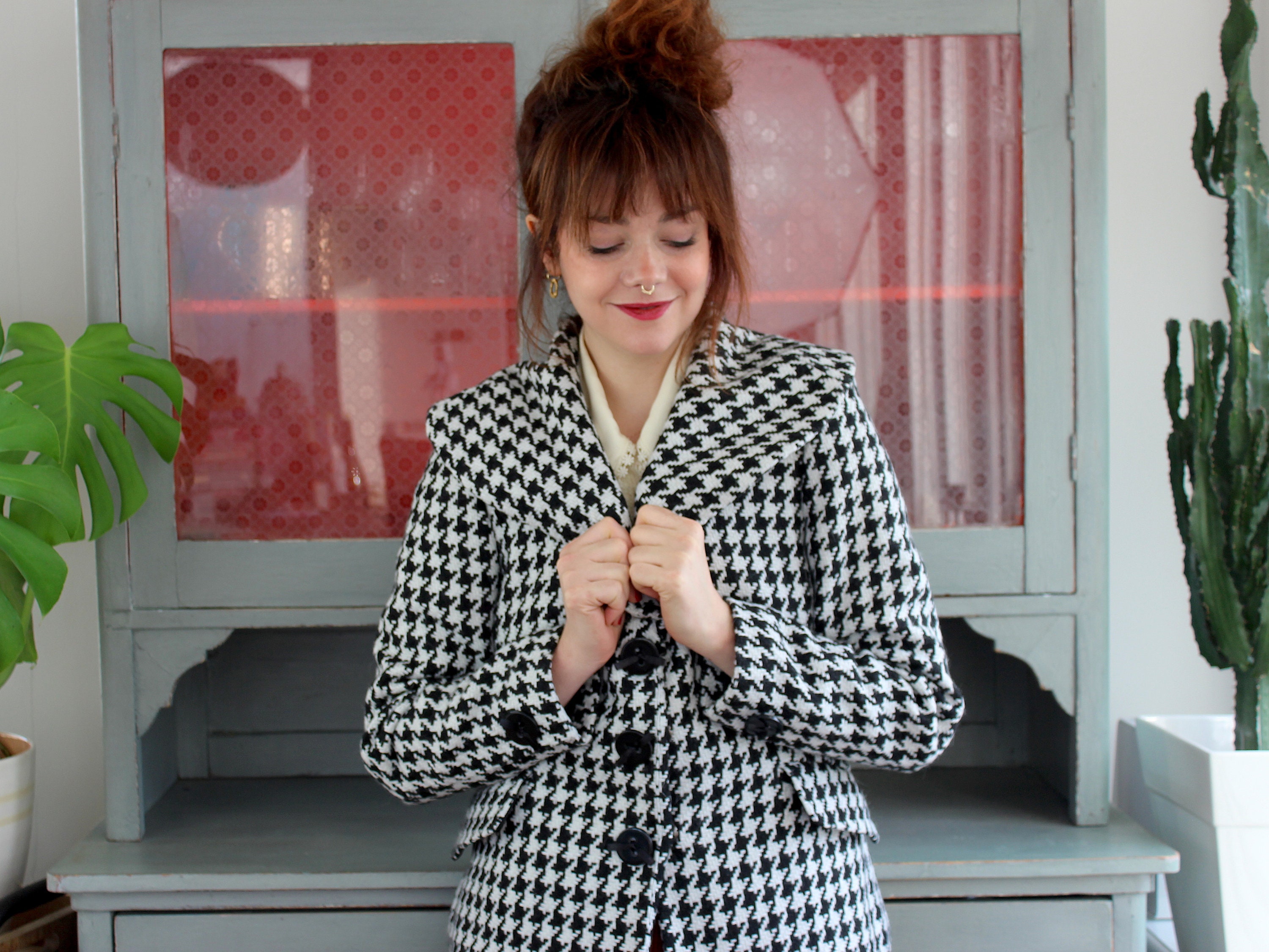 MIX HOUNDSTOOTH LINE JACKET smcint.com