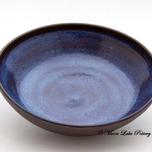 Ceramic Blue Bowl Wheel Thrown Pottery