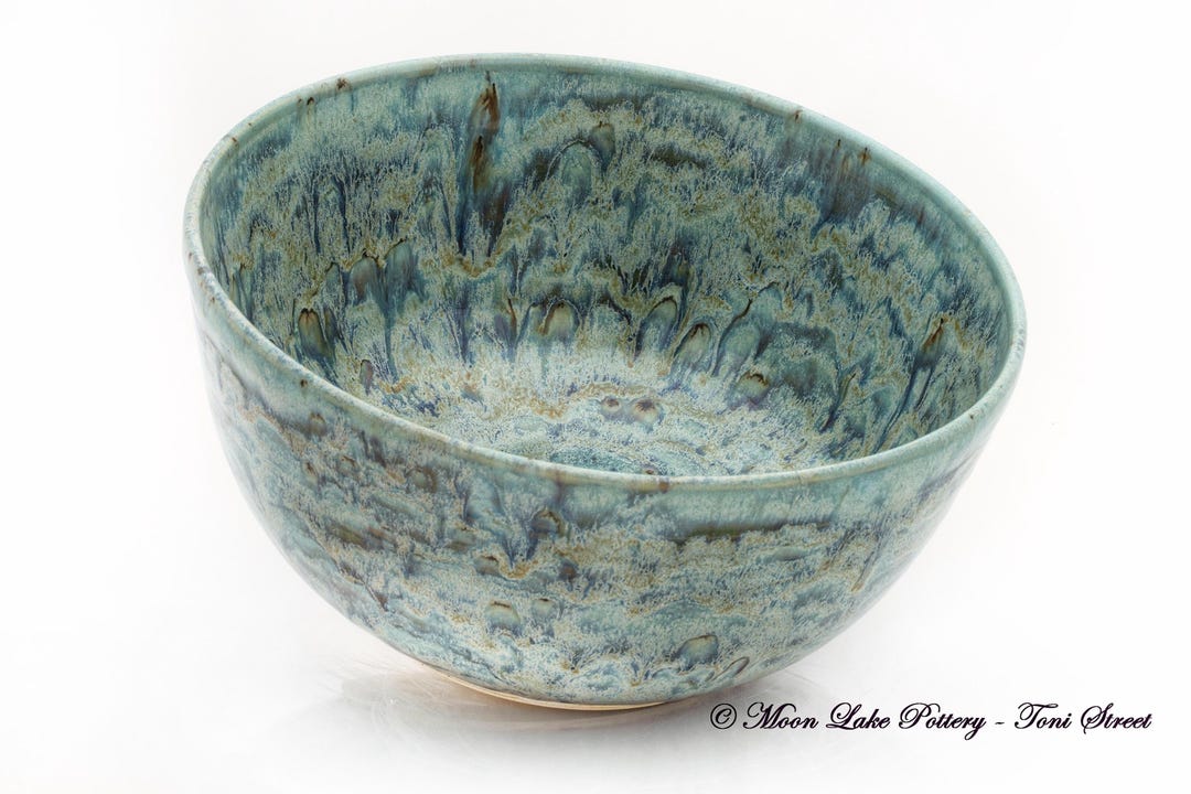 Ceramic Blue Bowl Wheel Thrown Pottery - Etsy