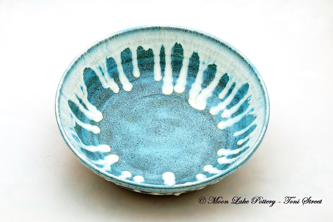 Ceramic Blue Speckled Porcelain Bowl Wheel Thrown Pottery - Etsy