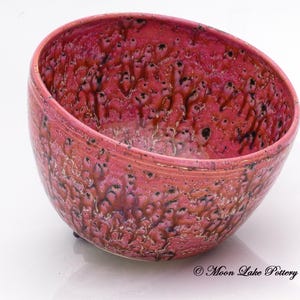 Ceramic Pink Bowl Wheel Thrown Pottery