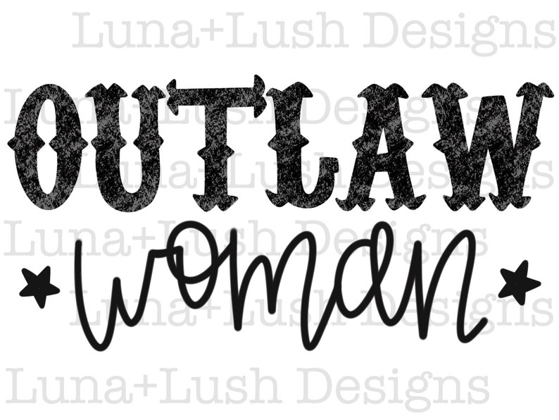 Download Outlaw Woman PNG Design Hand Drawn Digital Download | Etsy
