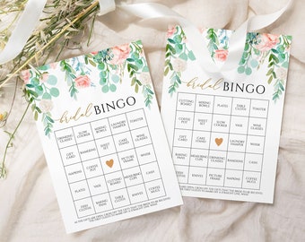 Bingo nupcial con vegetación: Actividad de despedida de soltera bohemia (Descarga digital)