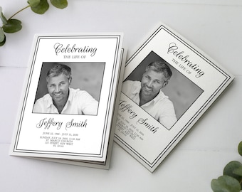 Editable Funeral Program Template: Celebration of Life (Digital File)