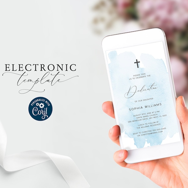 Text Message Baptism Invitation Etsy