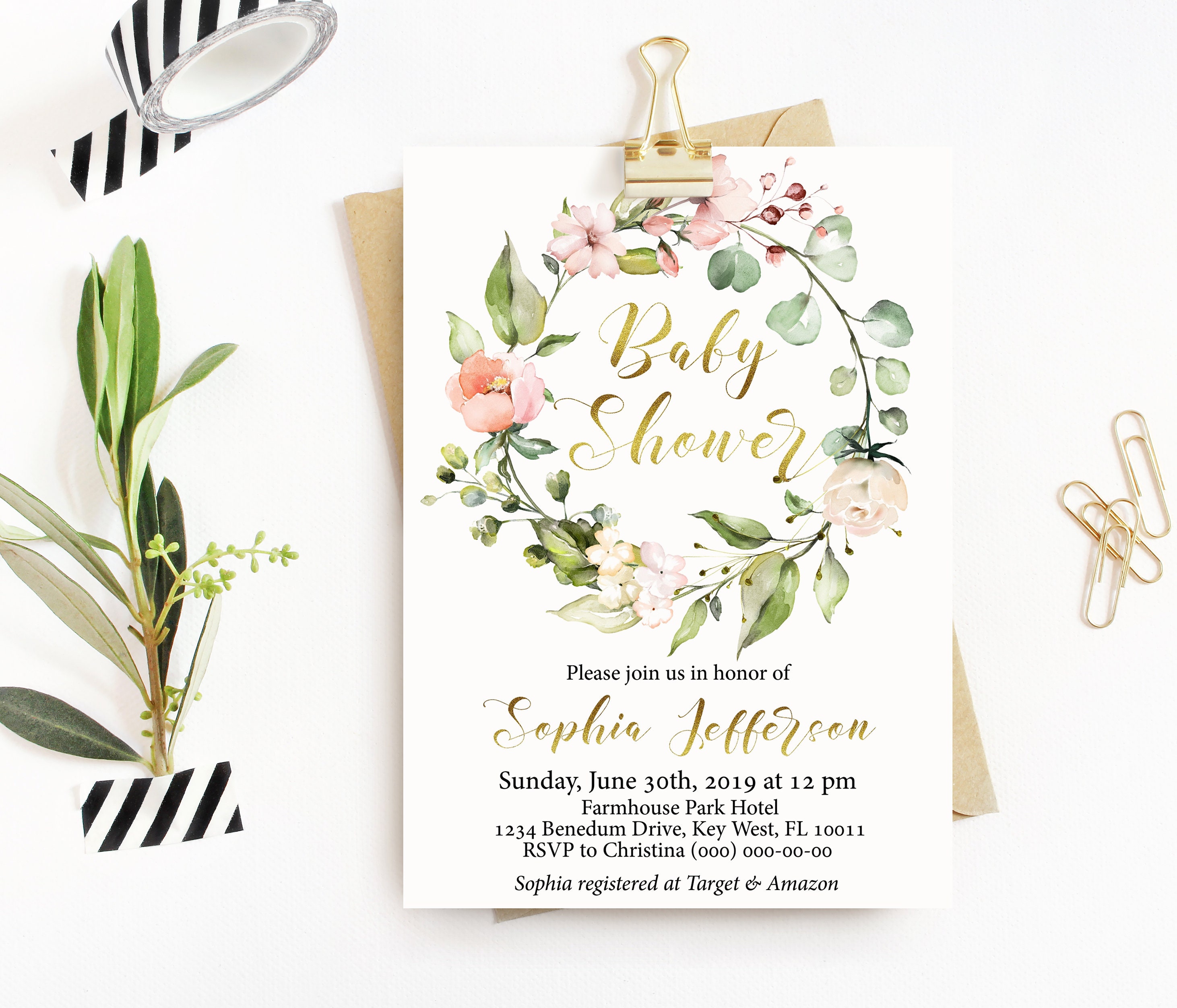 Boho Baby Shower Invitation Template 100 Editable Printable Etsy