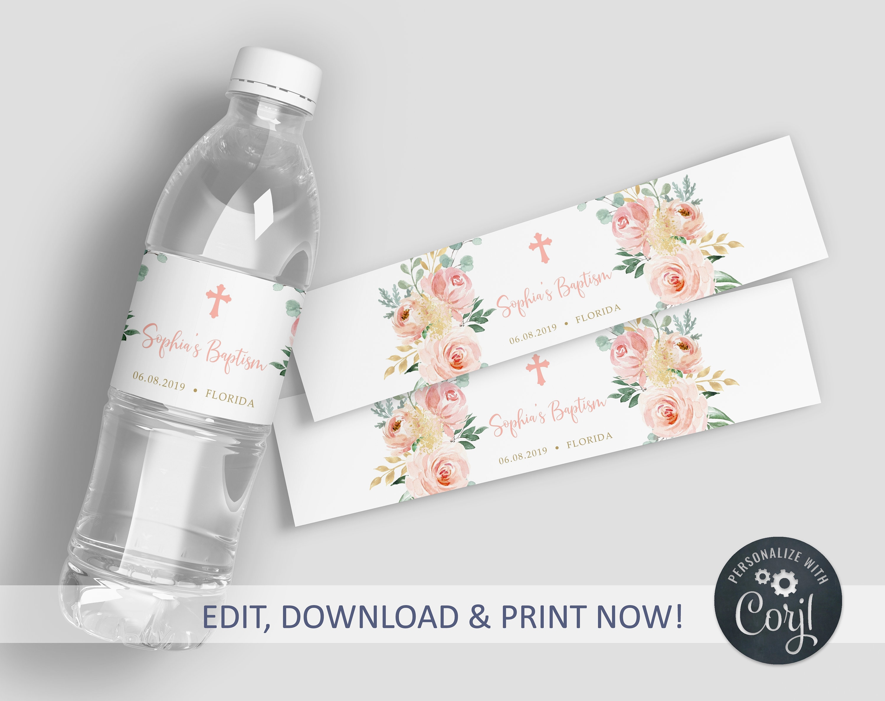 Lds Baptism Water Bottle Labels