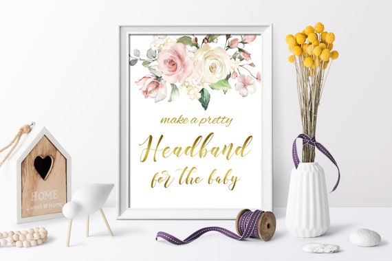 baby shower head flowers