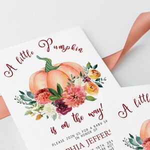 Fall Baby Shower Invitation Template 100% Editable Printable | Etsy