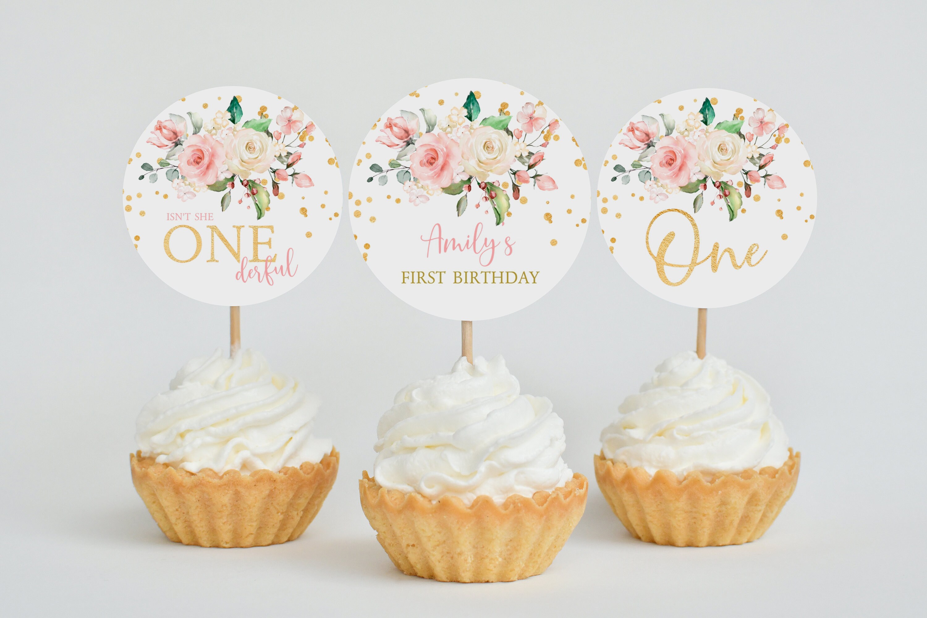 Happy Birthday 1Cake Topper +8 Cupcake Toppers +1 Birthday Banner Fashion  Party