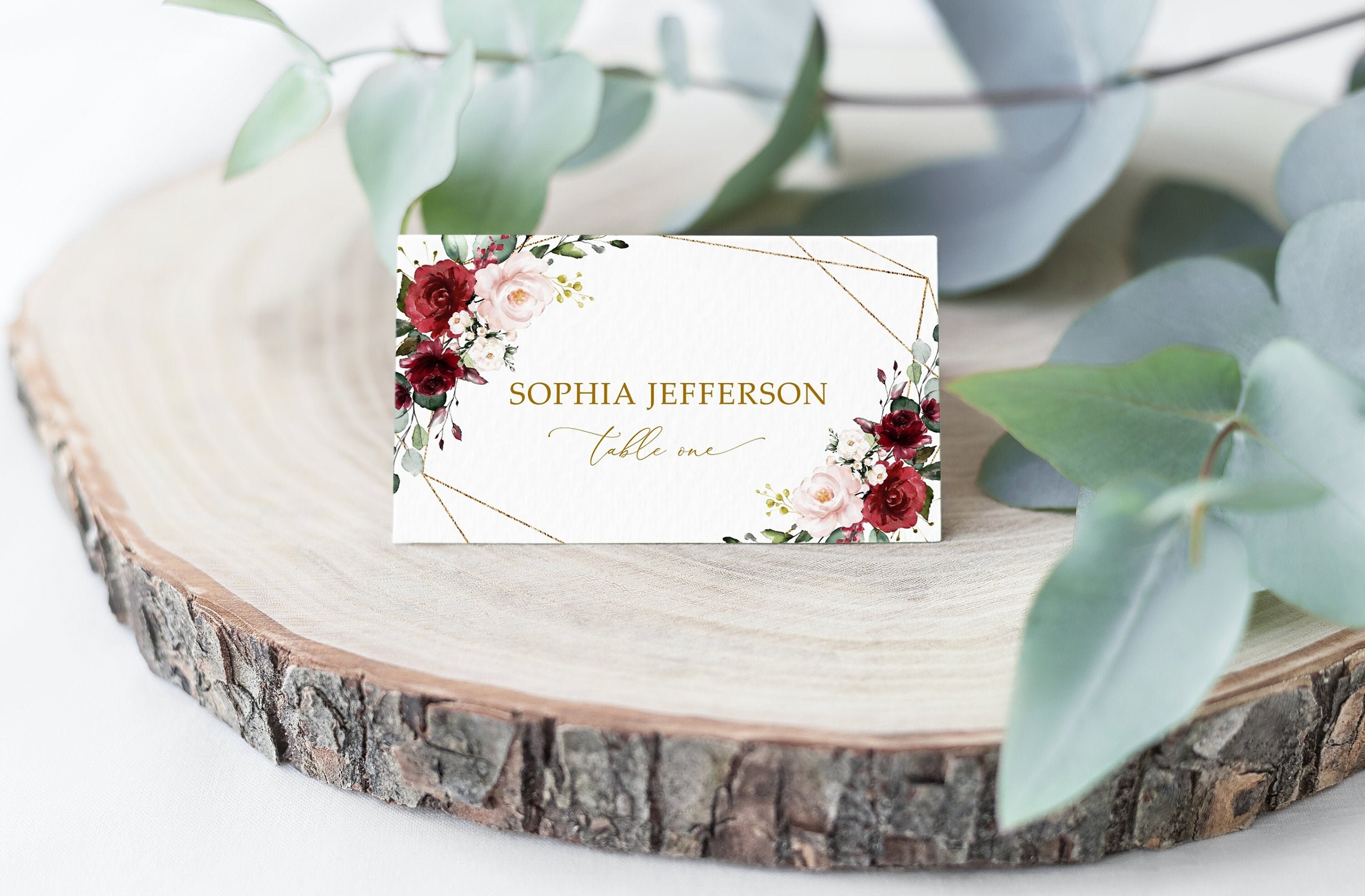 Red and Gold Place Setting Etsy