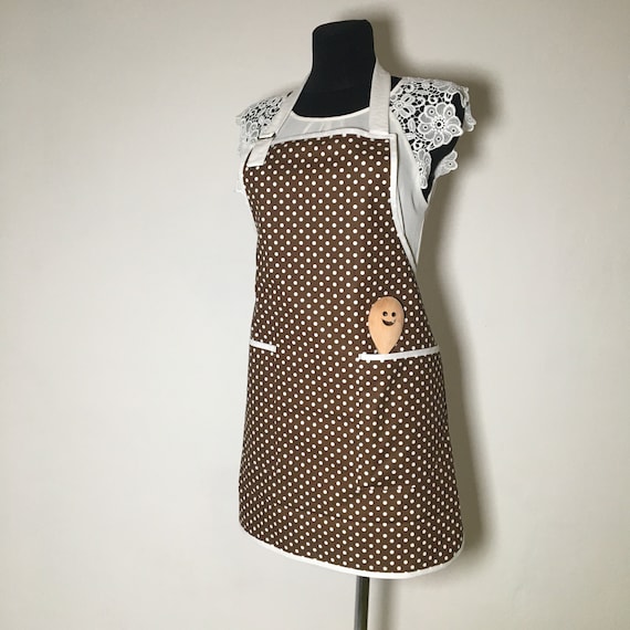 brown apron dress Work Apron Dress