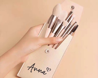 Personalized Makeup Brush Set with Travel Bag - Bridesmaid Gift