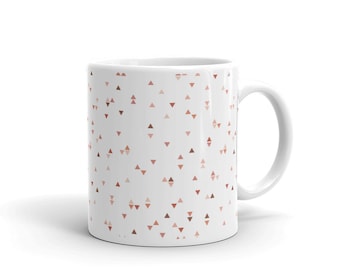 Geometric Triangle Pattern Ceramic Coffee Mug