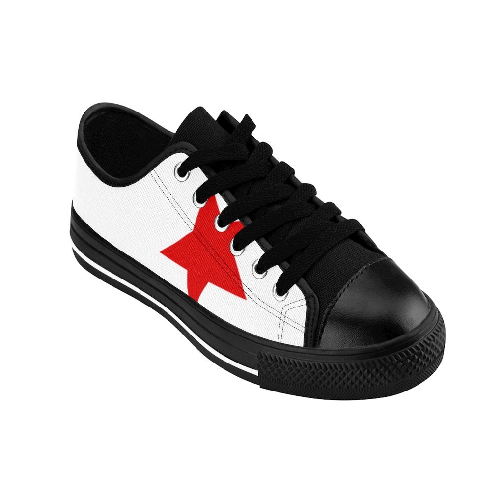 white sneakers with stars on them