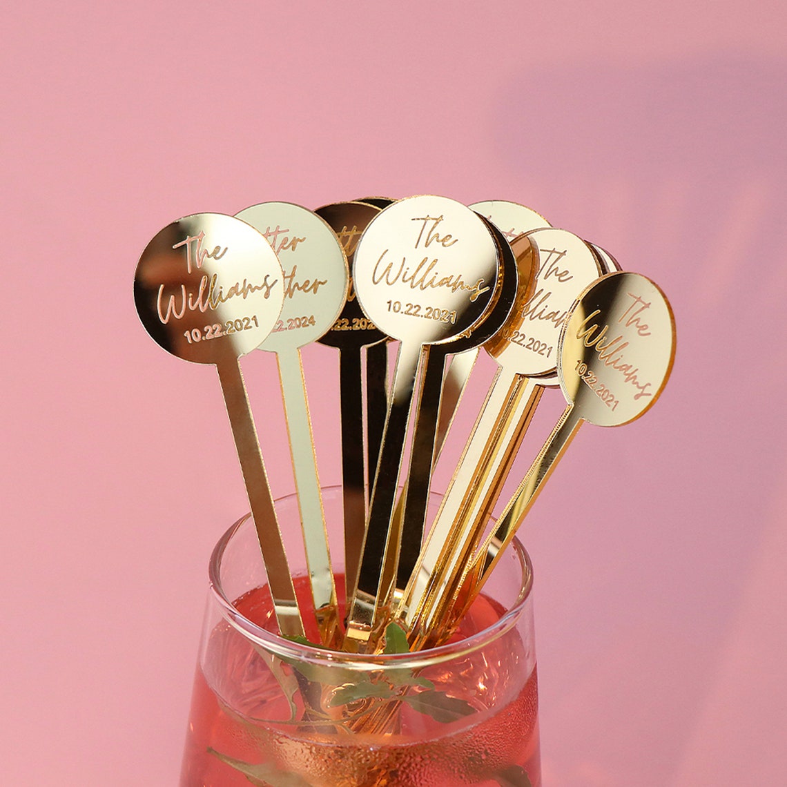 50 Customized Drink Stirrers for Wedding Parties Personalized Etsy