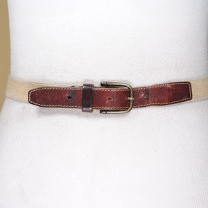 Surcingle Belt for Women, Brown Beige Tan Woven Leather Belt, Adjustable Equestrian Style Belt, Preppy Waist Belt
