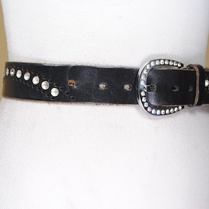 Black Silver Western Belt for Women, Vintage Rhinestone Cowgirl Belt, Boho Chic Black Belt, Retro Black Rodeo Inspired Belt