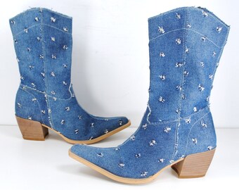 blue jean boots for sale