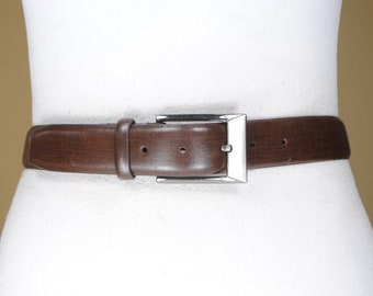 Brown Full Grain Leather Belt, Unisex belt, Suit belt