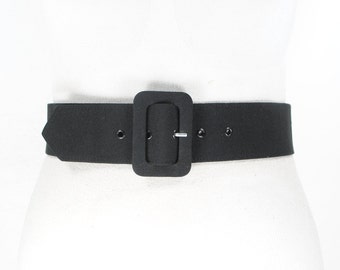 black fabric belt for dress