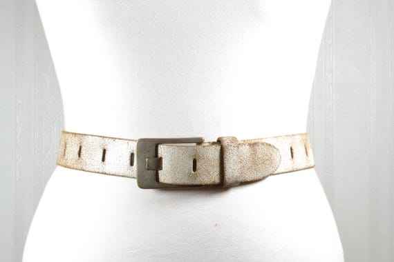 Etsy Leather Belt Off White Belt All Colors Vintage Cracked  display picture 2