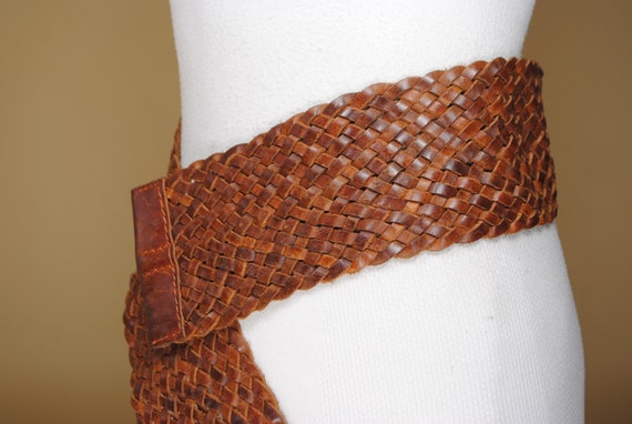 Brown Braided Belt, Cognac Belt, Tan Corset Belt,… - image 6
