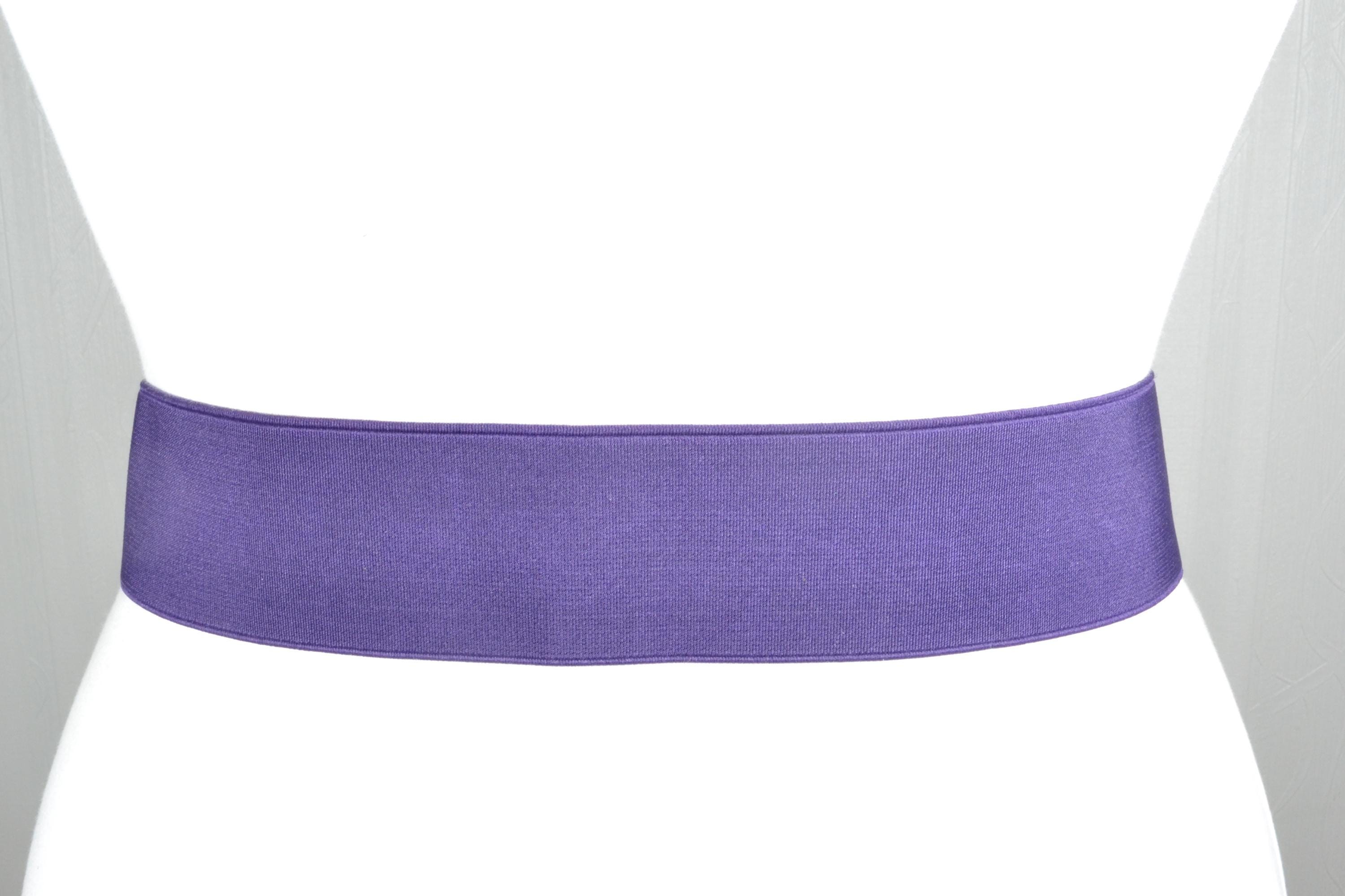 Vintage Violet Elastic Waist Belt With Butterfly Buckle - Etsy display picture 2