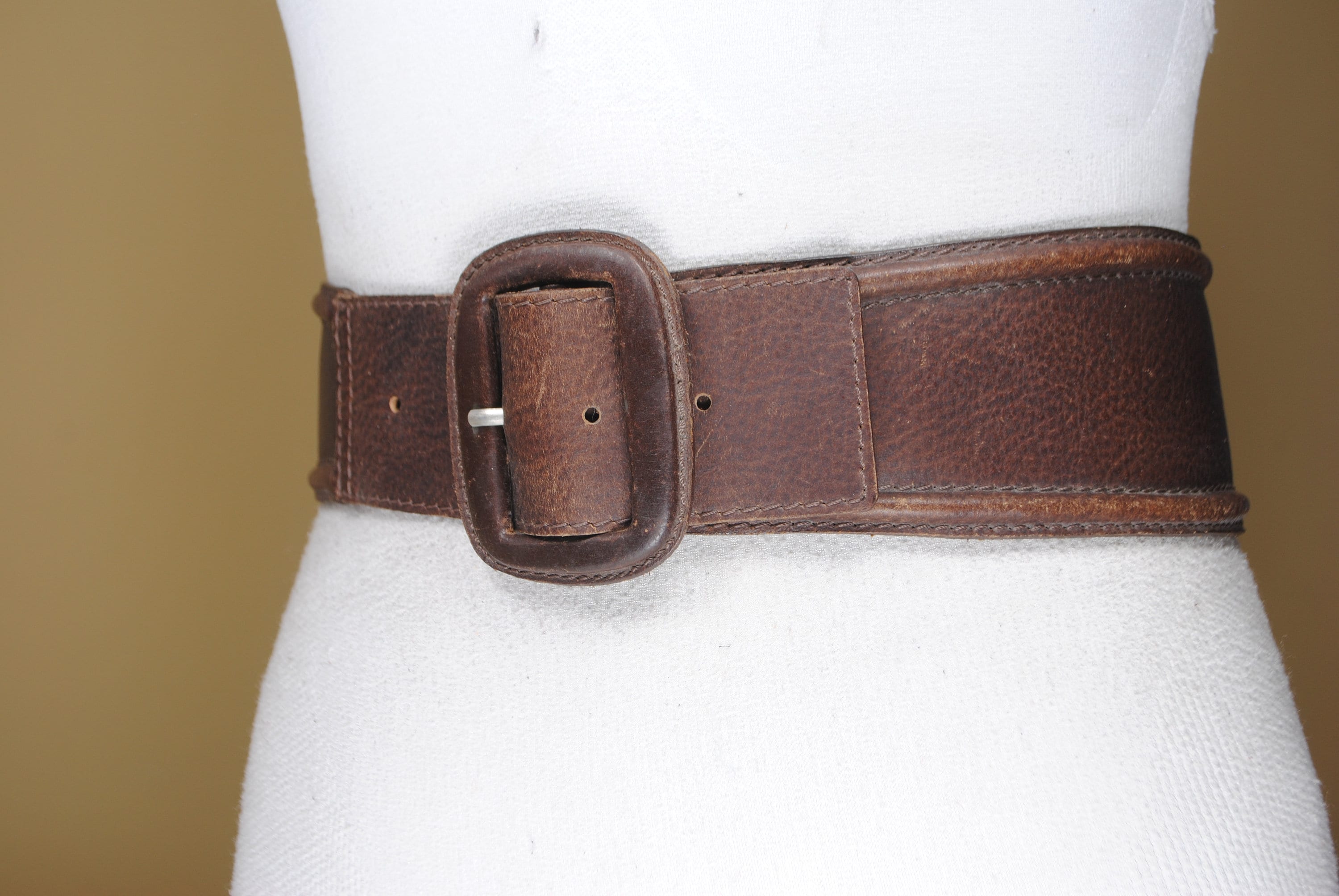 Lovely Brown Leather Belt Women Wide Waist Belt Leather 