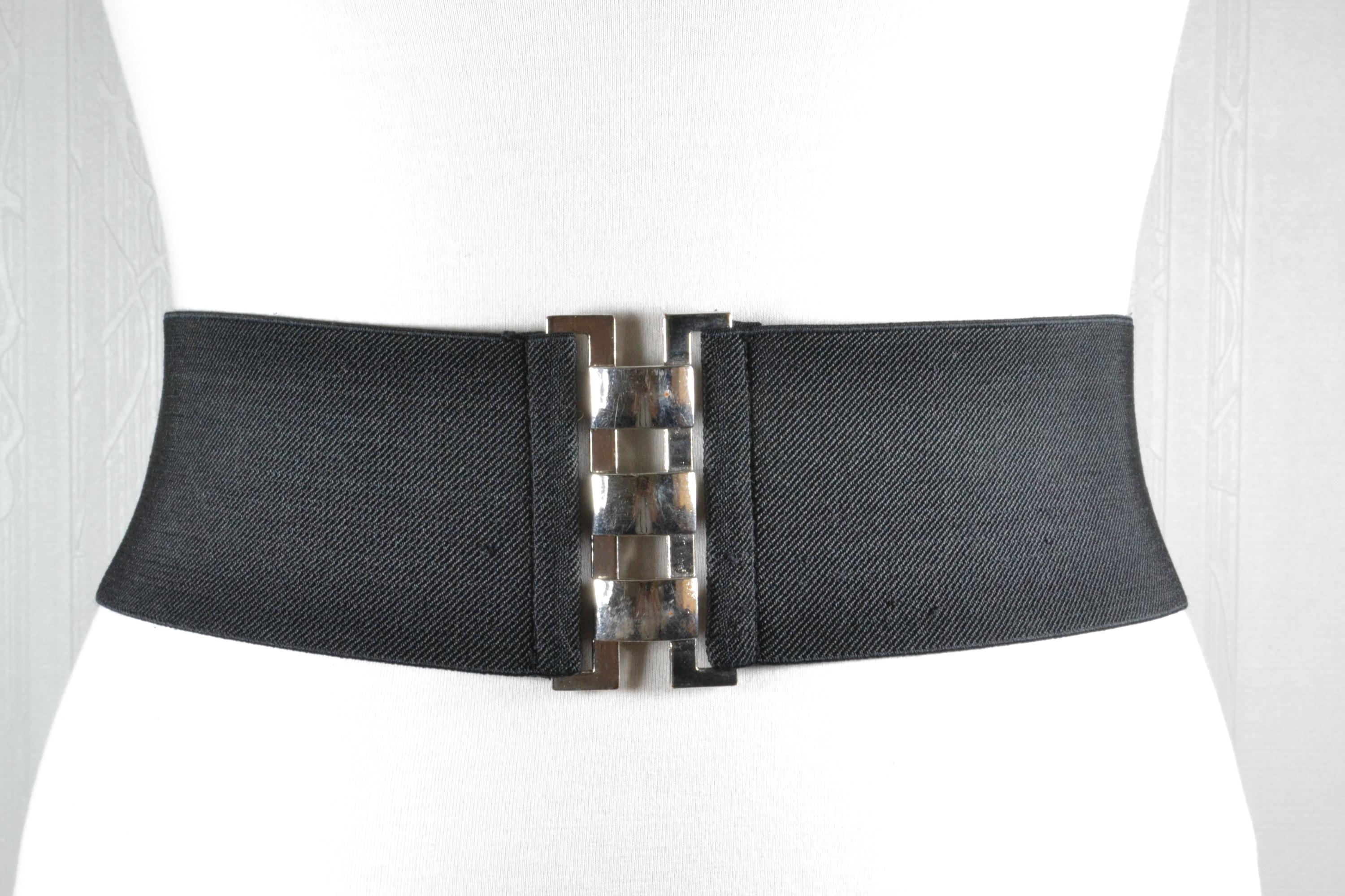Black Wide Elastic Belt: Vintage Corset Style - Etsy