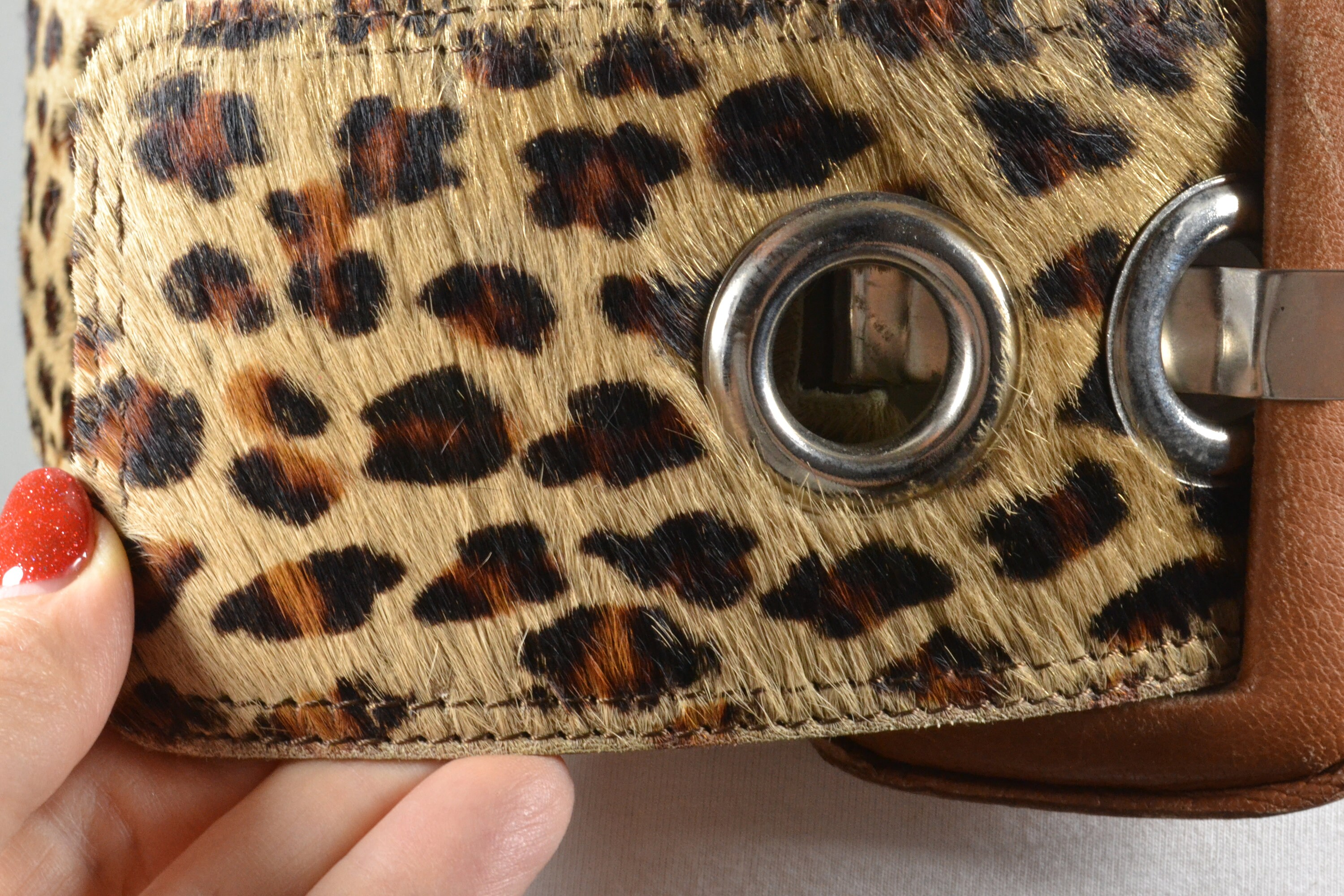 Wide Leopard Pony Hair Stretch Belt: Beige Brown Corset - Etsy display picture 2