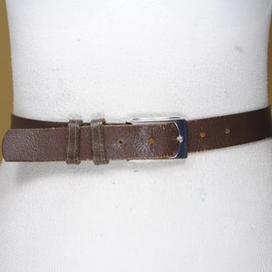 Brown Aged Leather Belt, Mens Leather Belt, Womens Leather Belt, Distressed Belt, Vintage Belt, Sturdy Belt, Brown Belt, Custom Belt
