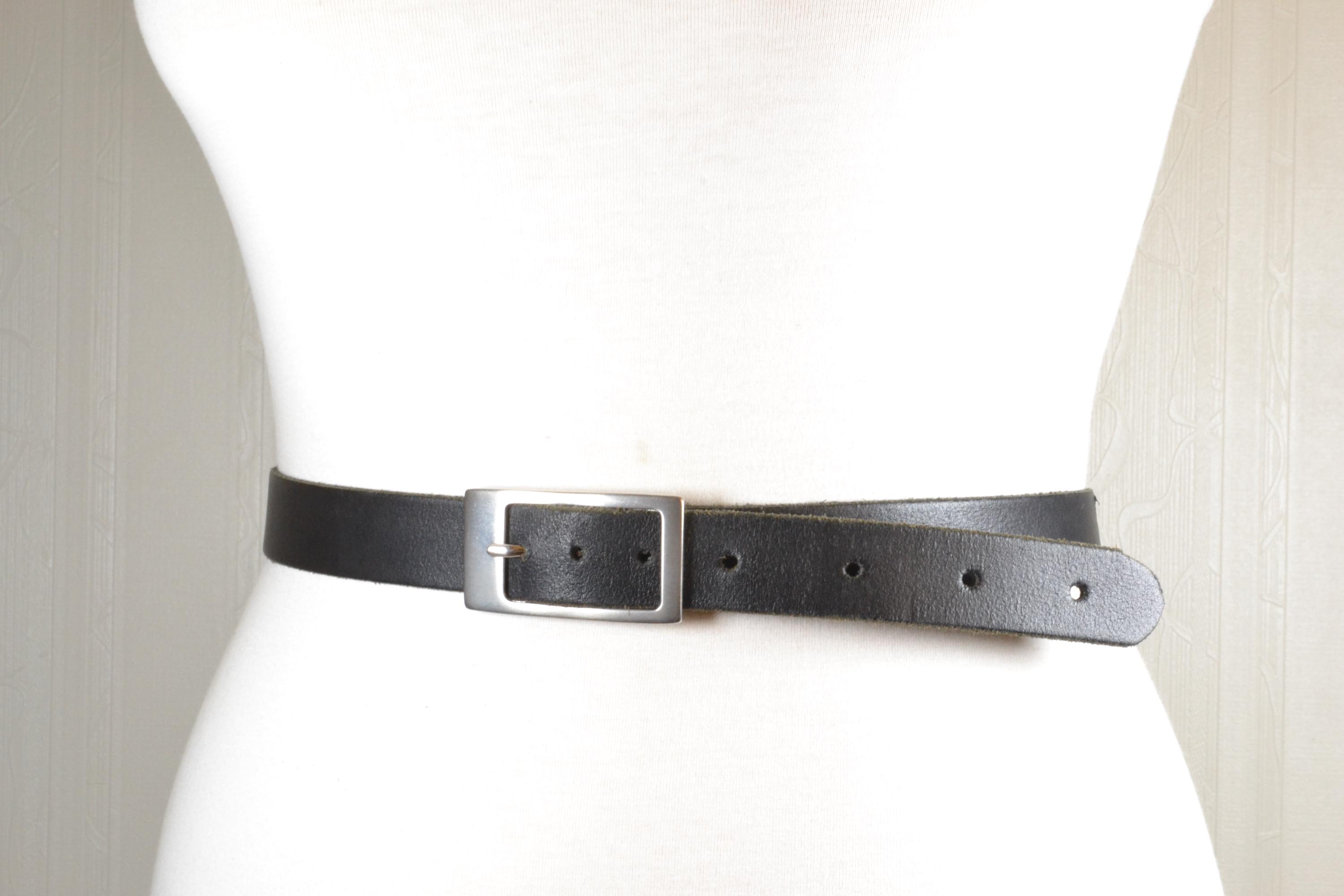 Italian Leather Belt 0.79 inch Wide Square Silver Buckle Buy Classic Italian Belt Buckle - Clamp 35 mm  main image 3