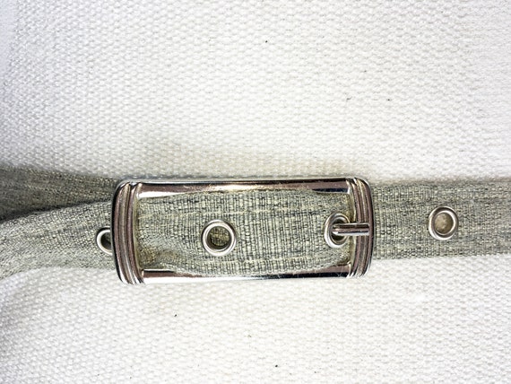 1980s Gray skinny woven cotton belt for women - image 3