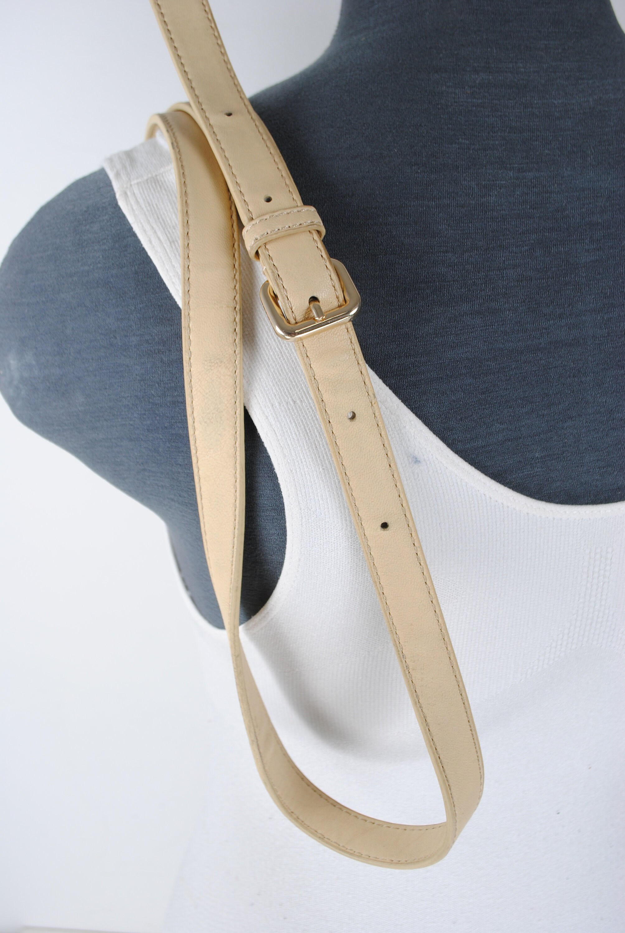 DKNY Beige Handbag Strap Gold Clasp Customized in Any Length Universal for Crossbody Bag Handle and Top Handle Etsy