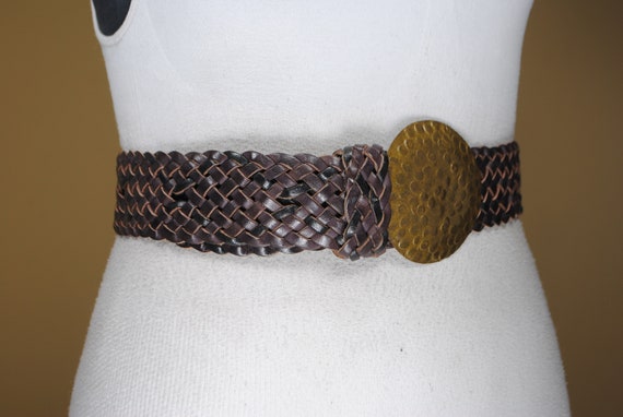 The Vatra Brown Woven Leather Belt main image 1