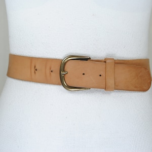 Vintage Wide Brown Distressed Leather Belt, Sustainable Retro Statement Accessory