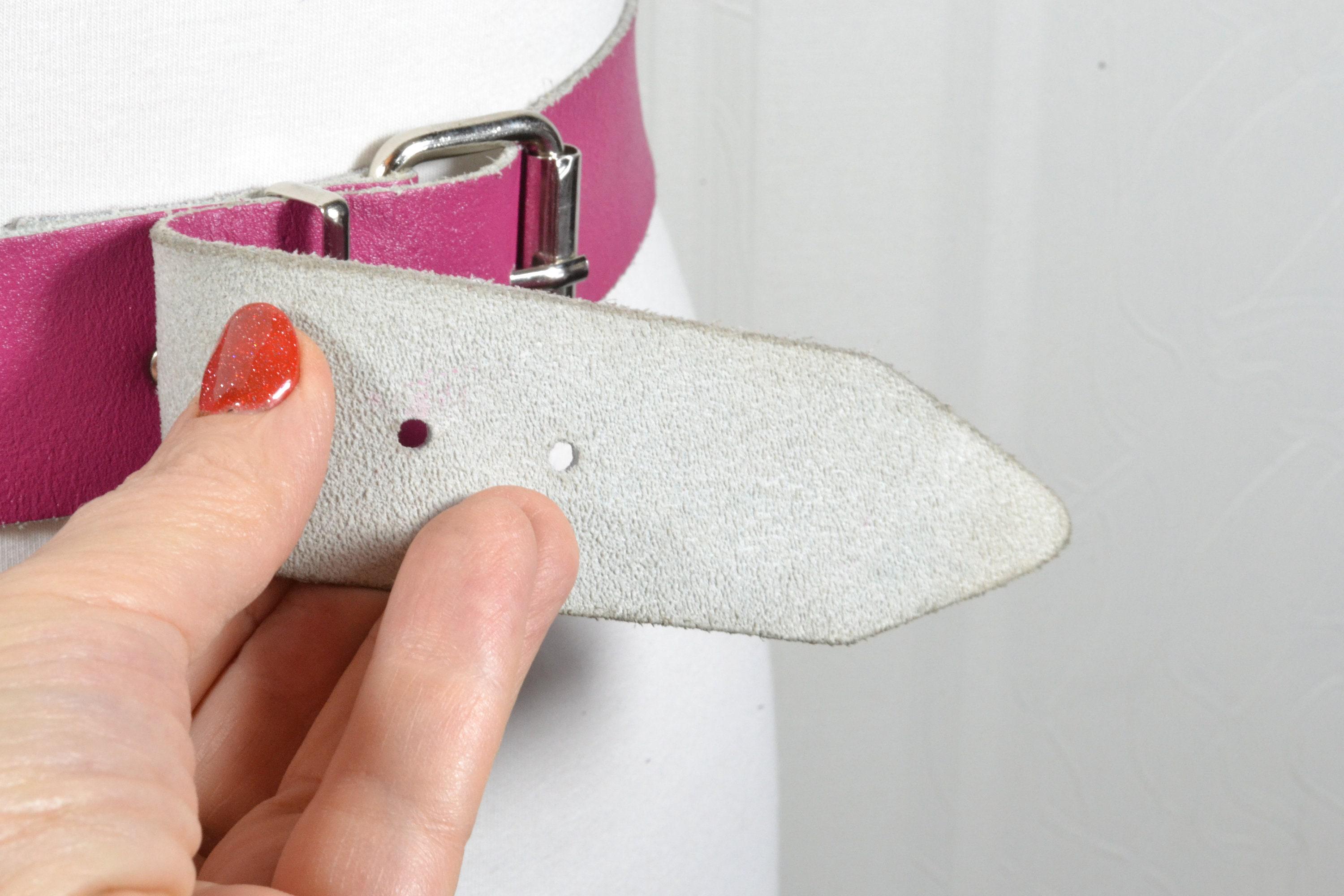 Elegant Pink Suede Silver Buckle Women\'s Belt XS Suede Square Buckle Belt - Fuchsia | BeltBe | Wolf & Badger main image 2