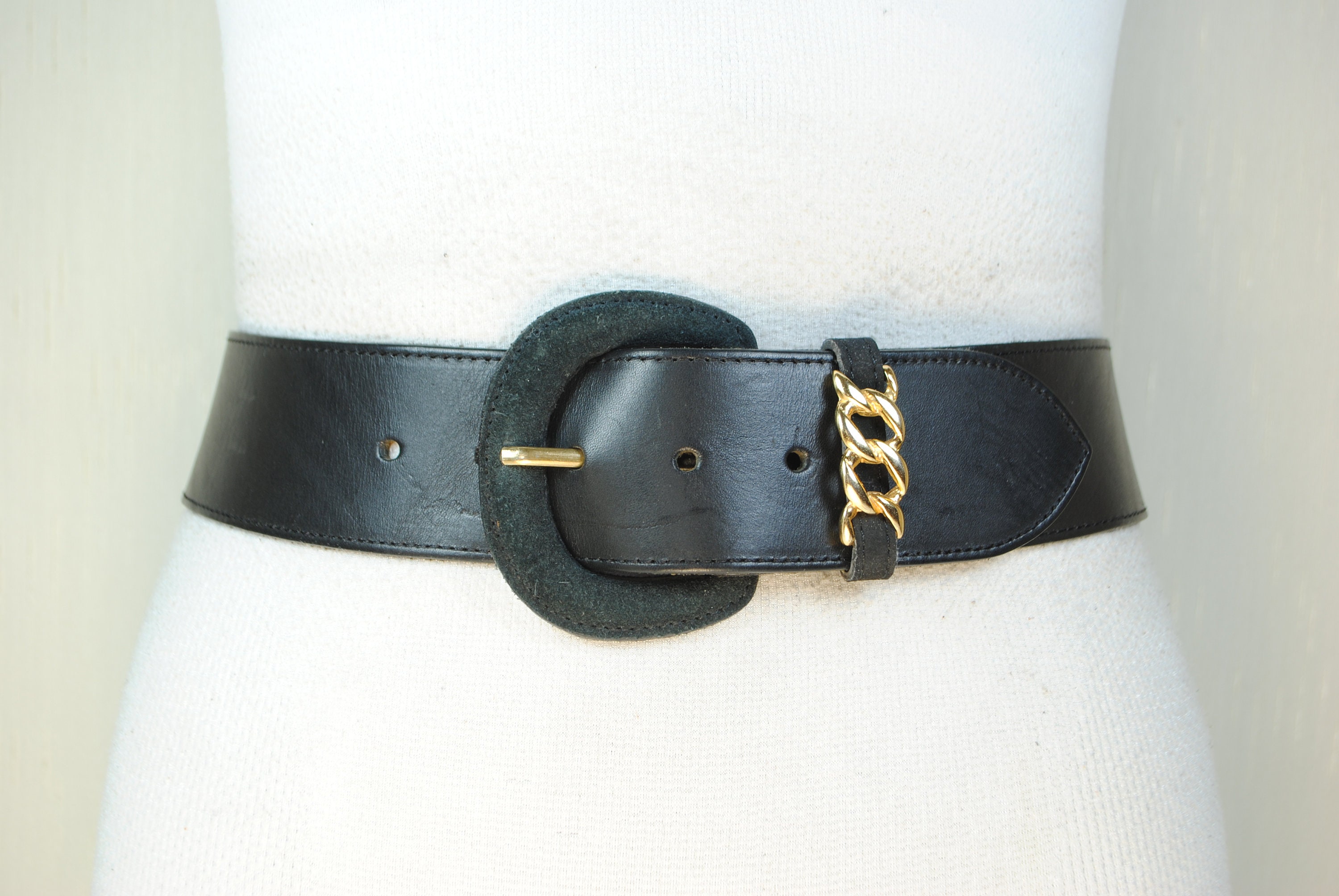 『VINCENNES LEATHER BELT』(VINTAGE BLACK) 90980_RRL_Vincennes_Leather_Be