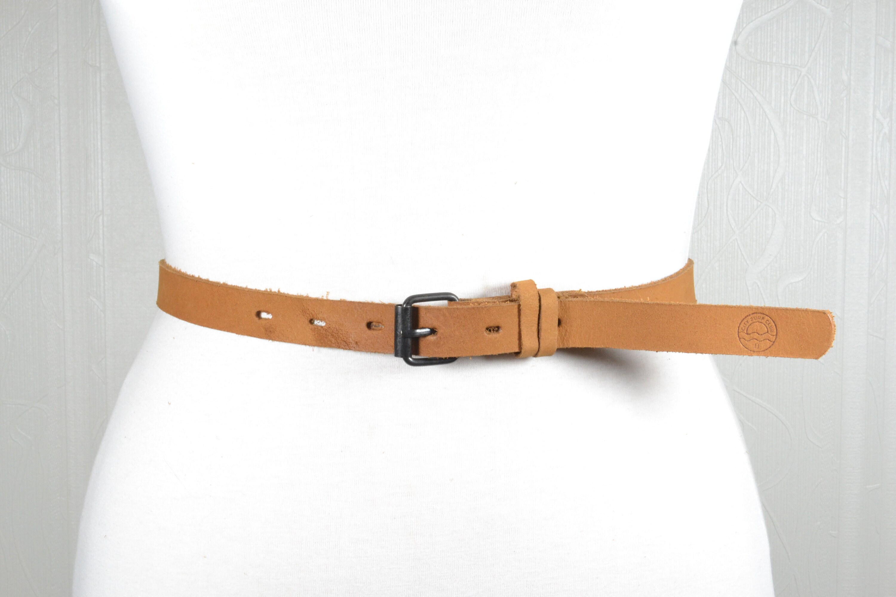 2842 Women\'s Leather Belt Skinny Waist Belts Full Grain Vintage Finish Hand Beltiscool Women main image 3