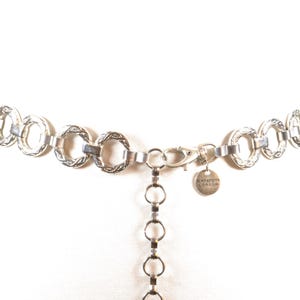 Women&#39;s Chain Belt, Silver Metallik Belt, Vintage Silver Chain Belt, Elegant Silver Waist Belt, Statement Metal Link Belt for Women