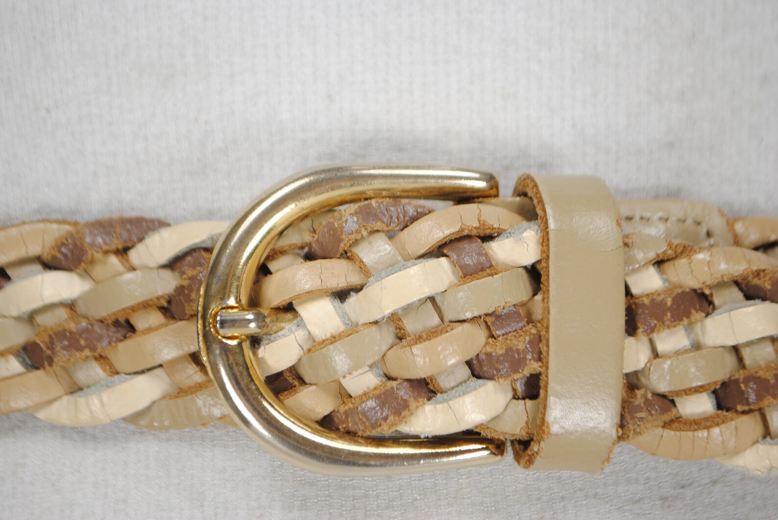 38'' Beige Brown Braided Belt for Women / Harness Belt Etsy