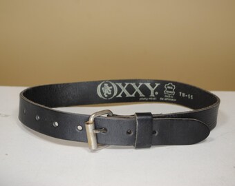 Vintage Black Faux Leather Boho Belt With Ornamented Silver  display picture 3