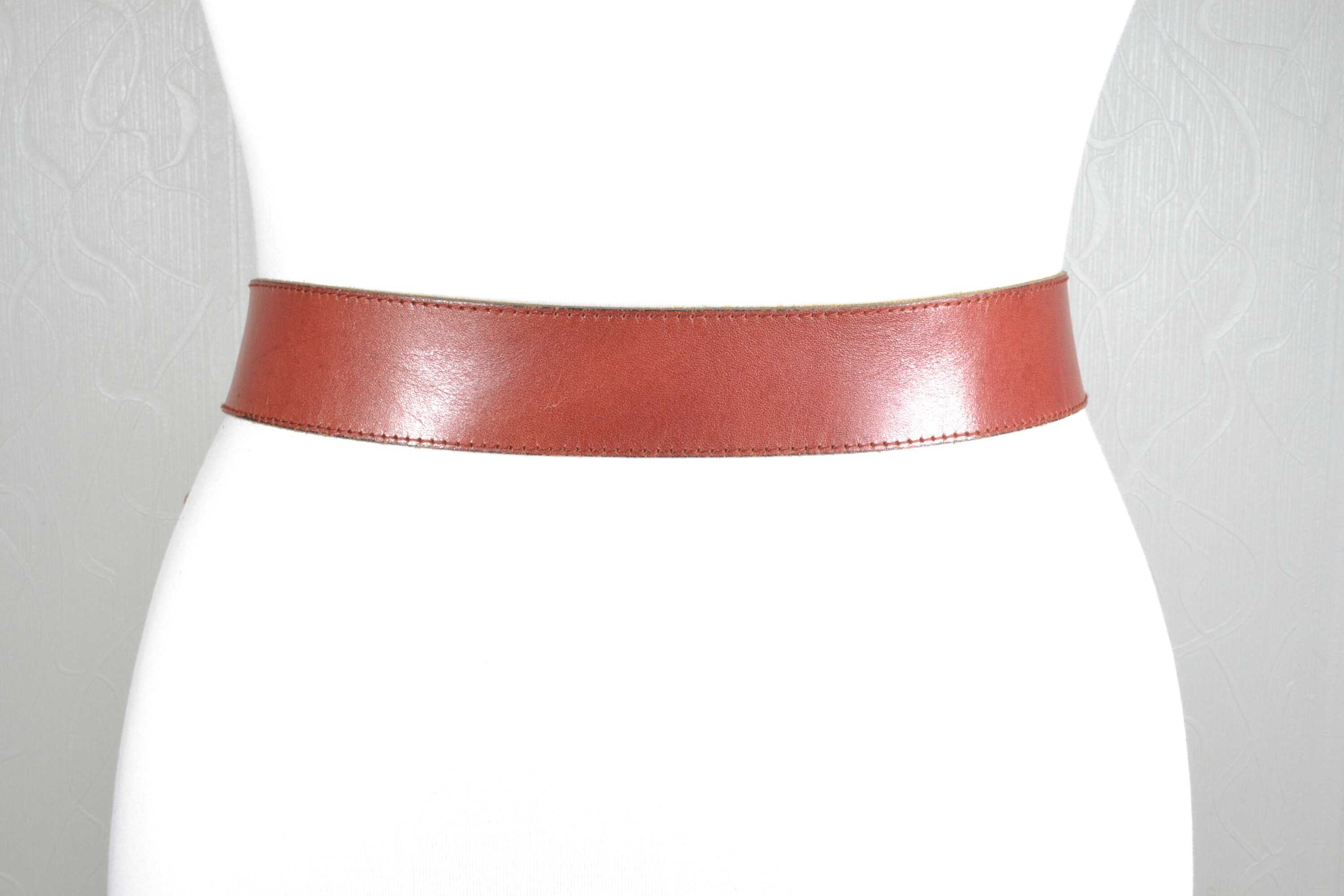 Vintage Wide Brown Leather Belt: Boho Hippie Retro Style - Etsy