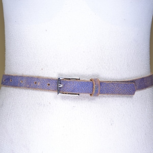 Skinny Purple Distressed Leather Belt for Women, Shabby Chic Slim Belt, Boho Rustic Waist Belt with Faded Finish