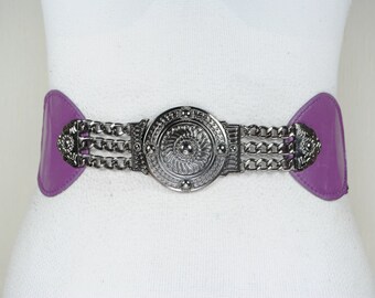 Vintage Violet Elastic Belt, Women display picture 3