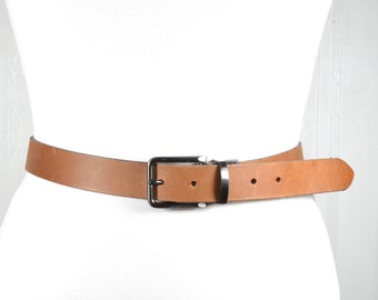 Brown Tan Leather Belt for Women