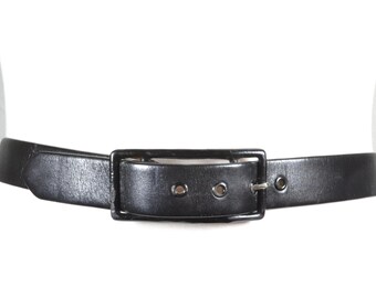 Vintage Skinny Black Leather Belt: Minimalist Dress Belt - Etsy Vintage Skinny Black Leather Belt: Minimalist Dress Belt - Etsy
